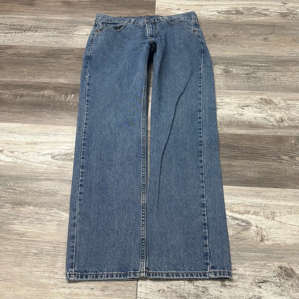 Vintage Y2K Levis 505 Red Tab Blue Mens 32x30 Straight Fit Denim Jeans Cotton